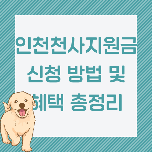 인천 천사지원금 신청 방법 및 혜택 총정리